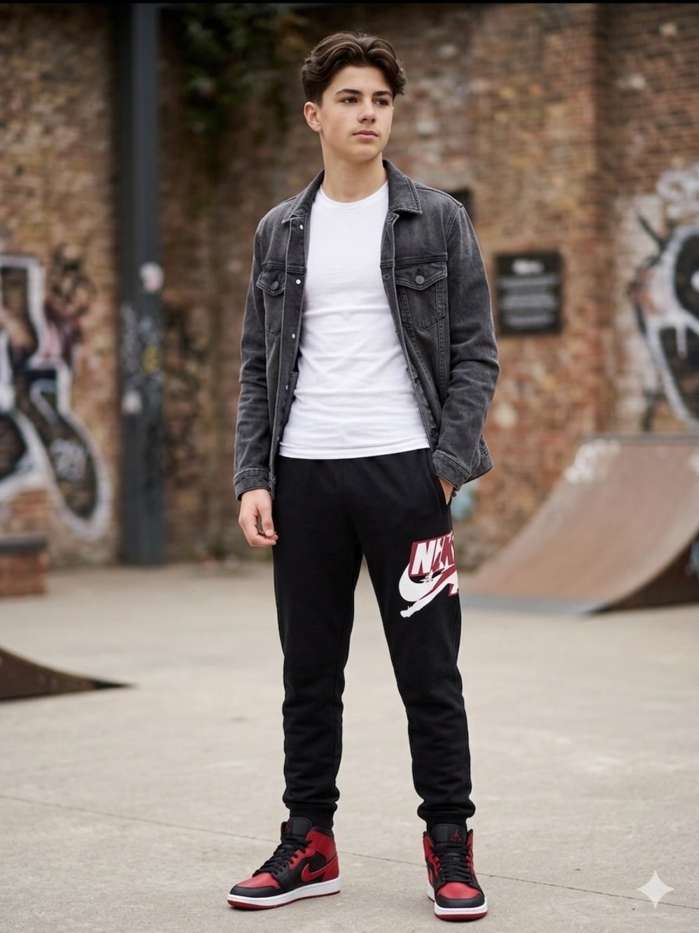 Nike Jordan Black Jogger Pants with Logo Size XL 13-15 Youth